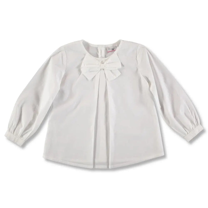 Bluza eleganta cu papion, Bambilina, alba, 21871 - 4Kids Romania