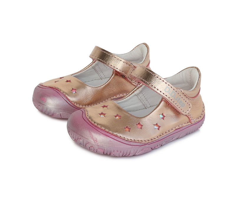 Balerini din Piele Fetite, D.D.step, Flexibili, Usori, H073-585 - 4Kids Romania