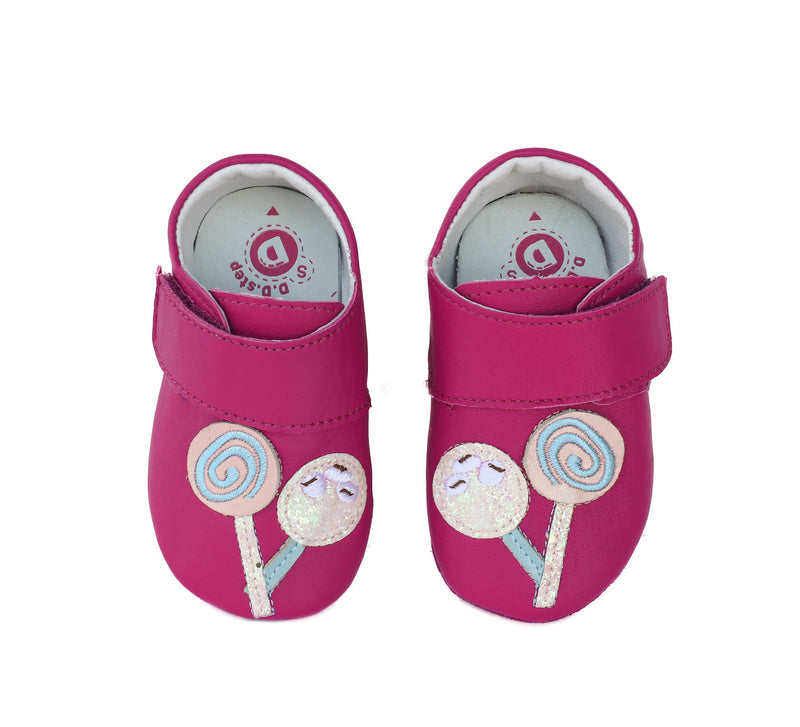 Botosei bebelusi cu scai, D.D.step, fucsia, K1596-991A - 4Kids Romania