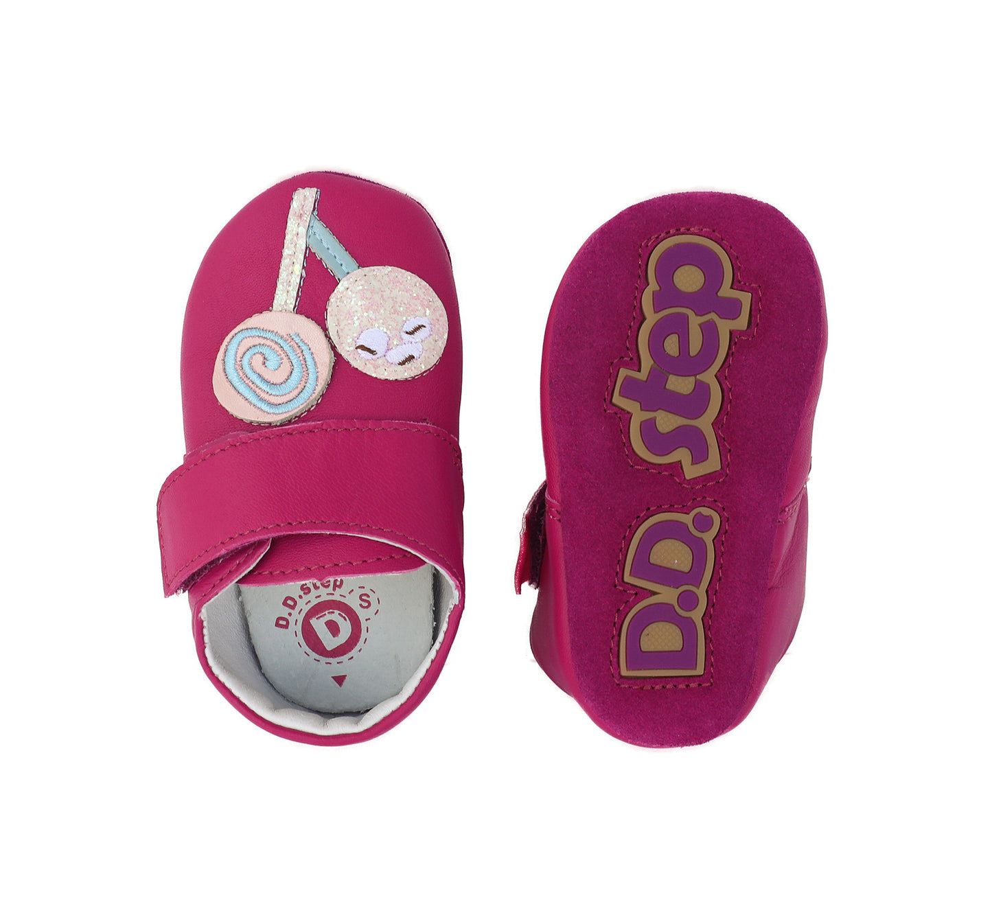 Botosei bebelusi cu scai, D.D.step, fucsia, K1596-991A - 4Kids Romania