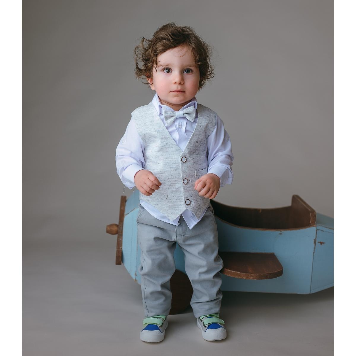 Costum elegant cu vesta, Montella, Gri, MY-5131 - 4Kids Romania