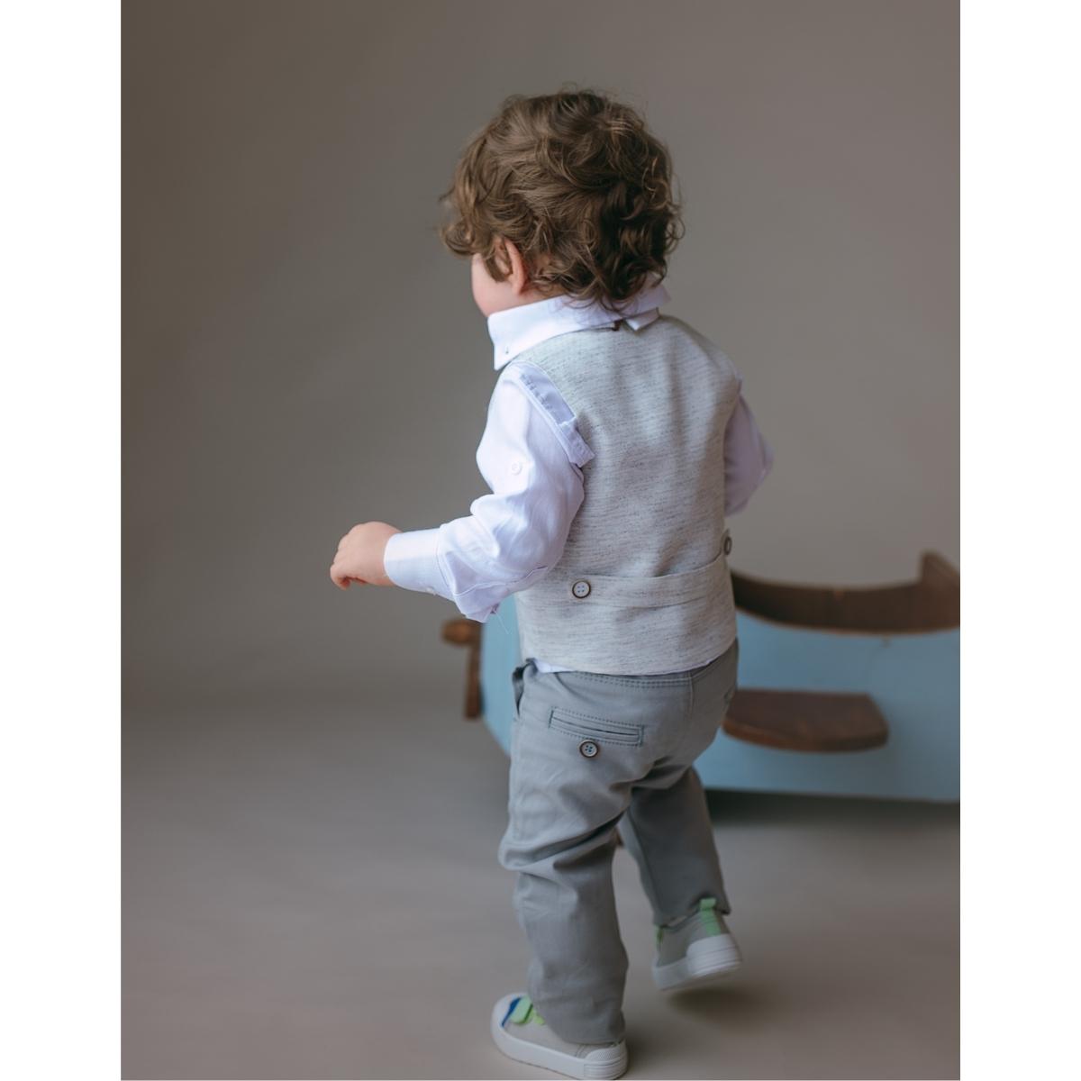 Costum elegant cu vesta, Montella, Gri, MY-5131 - 4Kids Romania