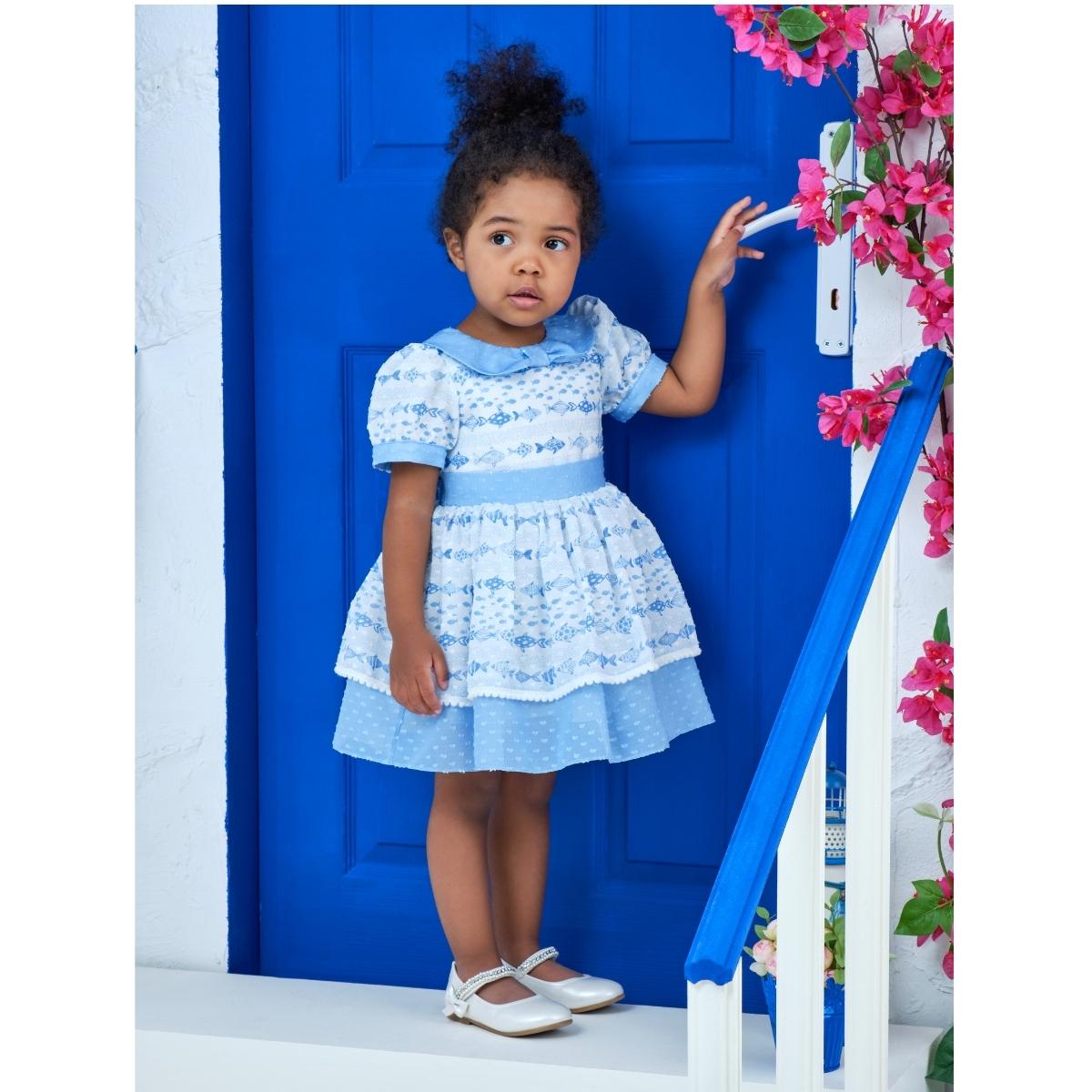 Rochie cu Funda la Spate, Pamina, Bella, Albastra, 311005CA - 4Kids