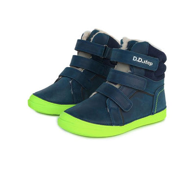 Ghetute cu talpa neon, D.D.step, albastre, W040-472 - 4Kids Romania