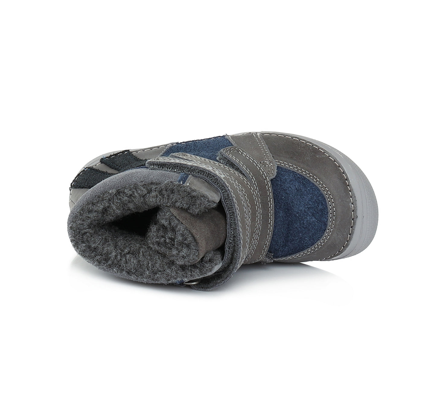 Ghete Barefoot din piele, baietei, D.D.step, imblanite, W063-381A - 4Kids Romania