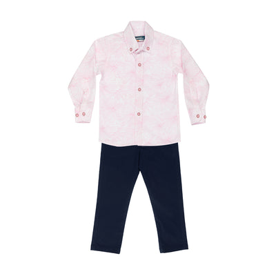 Compleu Casual Baieti, Montella, cu Camasa Roz, MG-3029 - 4Kids Romania