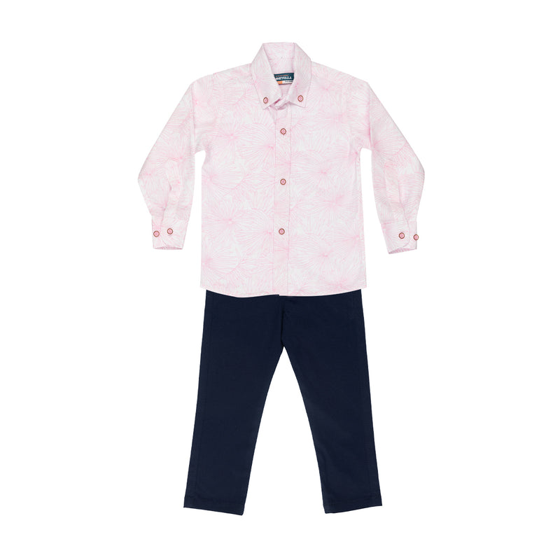 Compleu Casual Baieti, Montella, cu Camasa Roz, MG-3029 - 4Kids Romania