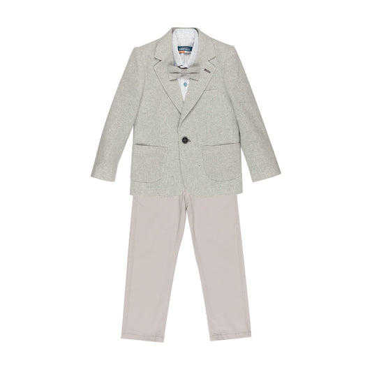 Costum Elegant Copii, Montella, 4 Piese, Gri, MS-2393G - 4Kids Romania