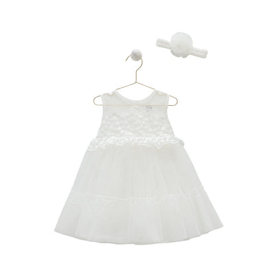 Rochita Eleganta cu Tulle, Caramell, pentru Fetite, Bentita Asortata, ELB7901 - 4Kids Romania