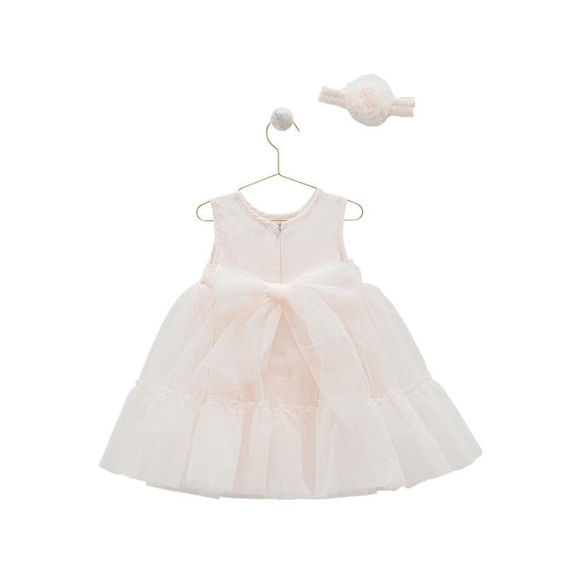 Rochita Eleganta cu Tulle, Caramell, pentru Fetite, Bentita Asortata, ELB7901 - 4Kids Romania