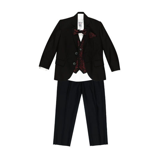 Costum Negru Baieti, Montella, 6 Piese, MC-6011D - 4Kids Romania