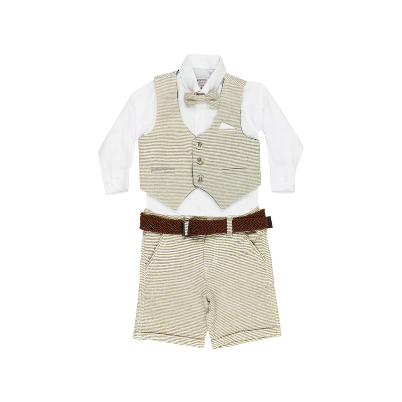 Costum elegant cu vesta, Montella, Crem, MY-7009 - 4Kids Romania