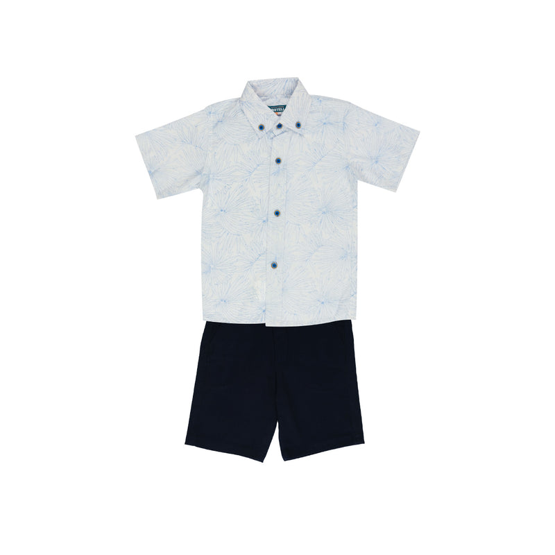 Tinuta Casual de Vara, Montella, Baieti, 3 Piese, Albastru, MK-7014 - 4Kids Romania