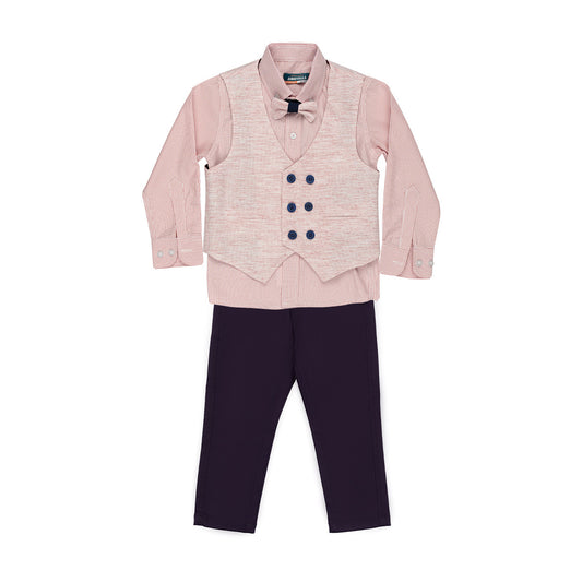 Costum elegant cu vesta, Montella, Rosu, MY-5119 - 4Kids Romania