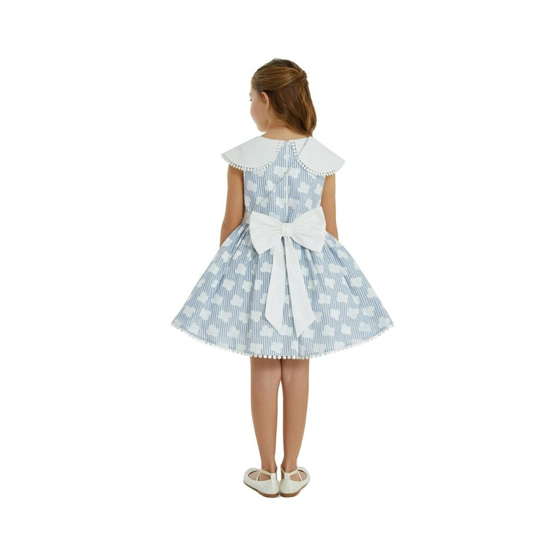 Rochie cu Gentuta, Pamina, Albastra, 32173PR - 4Kids Romania