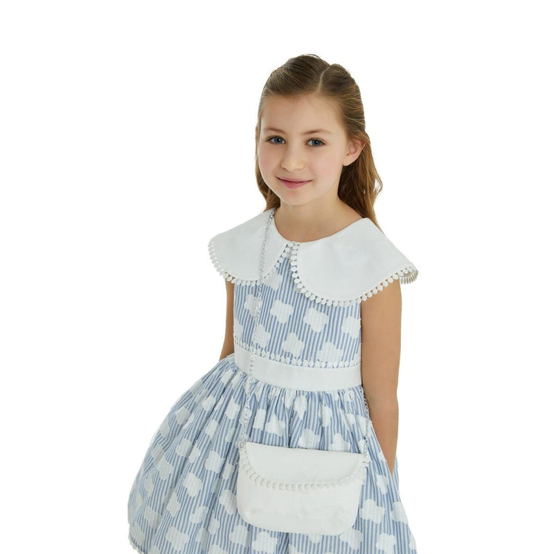 Rochie cu Gentuta, Pamina, Albastra, 32173PR - 4Kids Romania