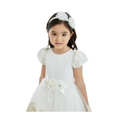 Rochie, crem cu dantela aurie, Pamina, 32136PR - 4Kids Romania